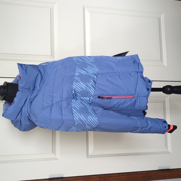 Killtec Houndstooth Logo Puffer Ski Jacket - Insulated size 6 purple - Picture 2 of 8